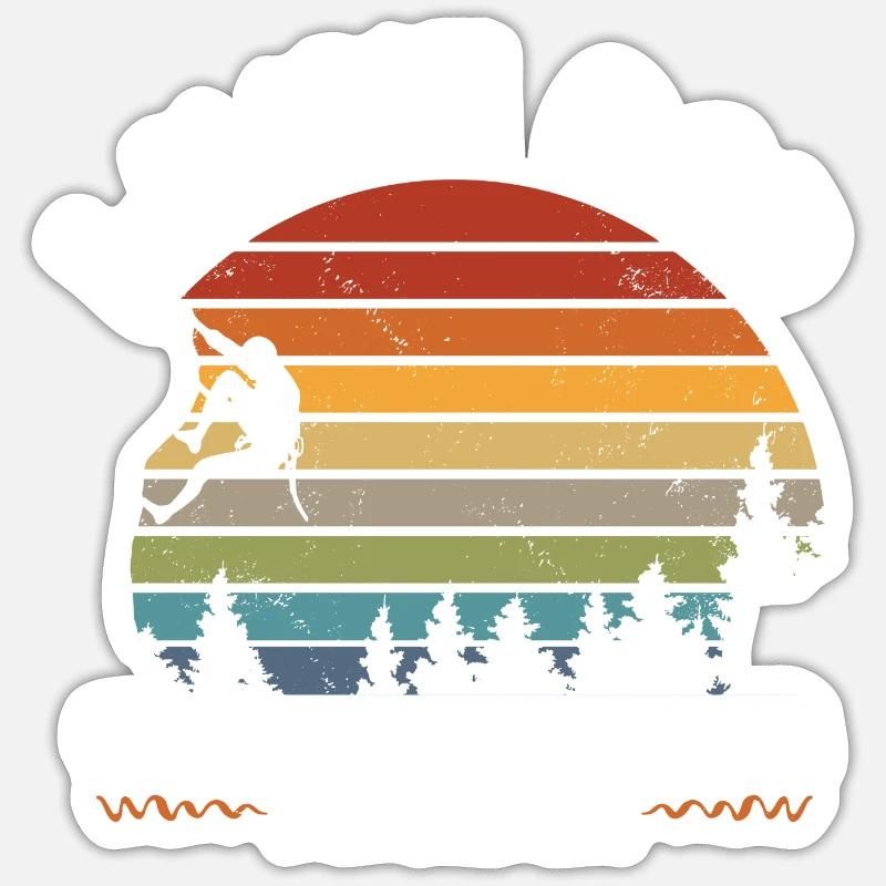 Climb - Sticker size S (10 x 10 cm) - white matte