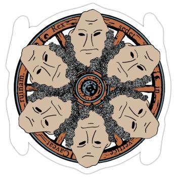 Wheel of Fortune - Sticker size S (10 x 10 cm) - white matte - Front