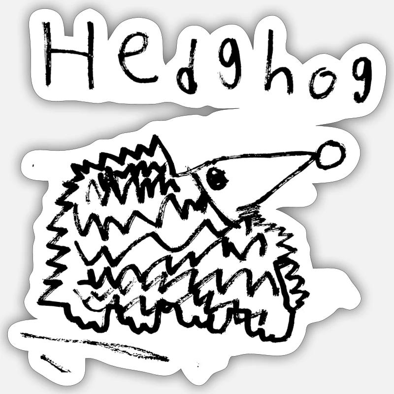 Hedgehog Sticker size S (10 x 10 cm)