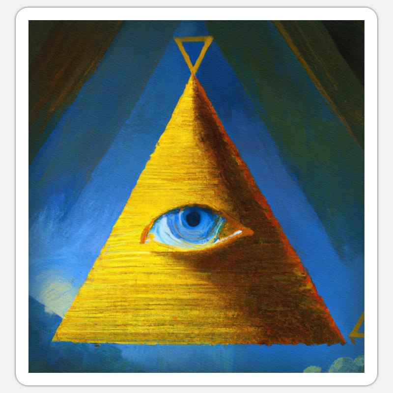 All Seeing Eye - Sticker size S (10 x 10 cm) - white matte