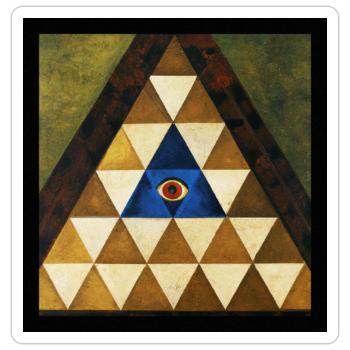 Secret Symbolism - Sticker size S (10 x 10 cm) - white matte - Front