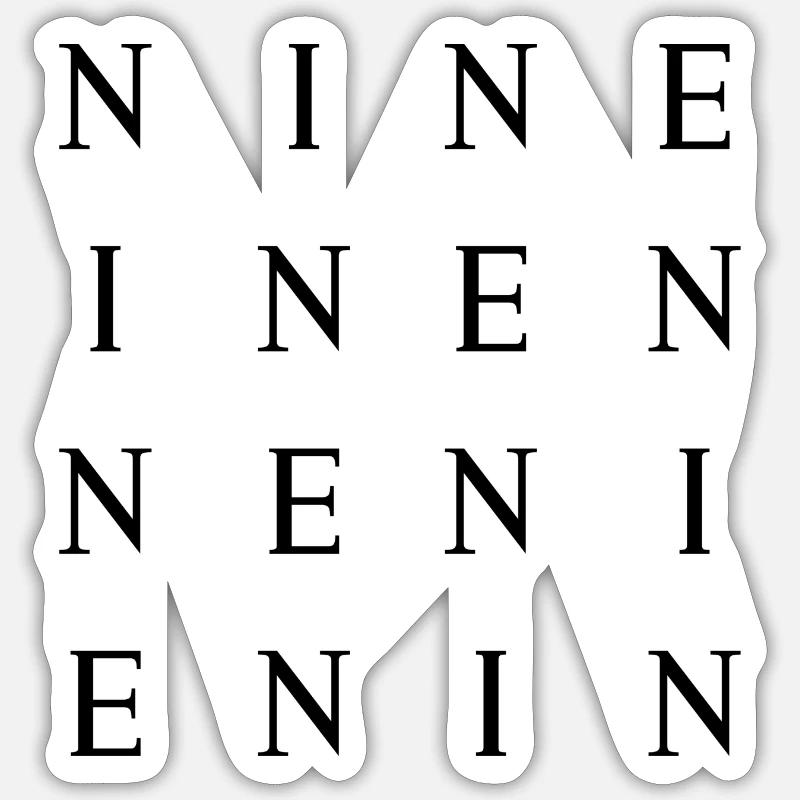 Nine Sticker Größe S (10 x 10 cm)
