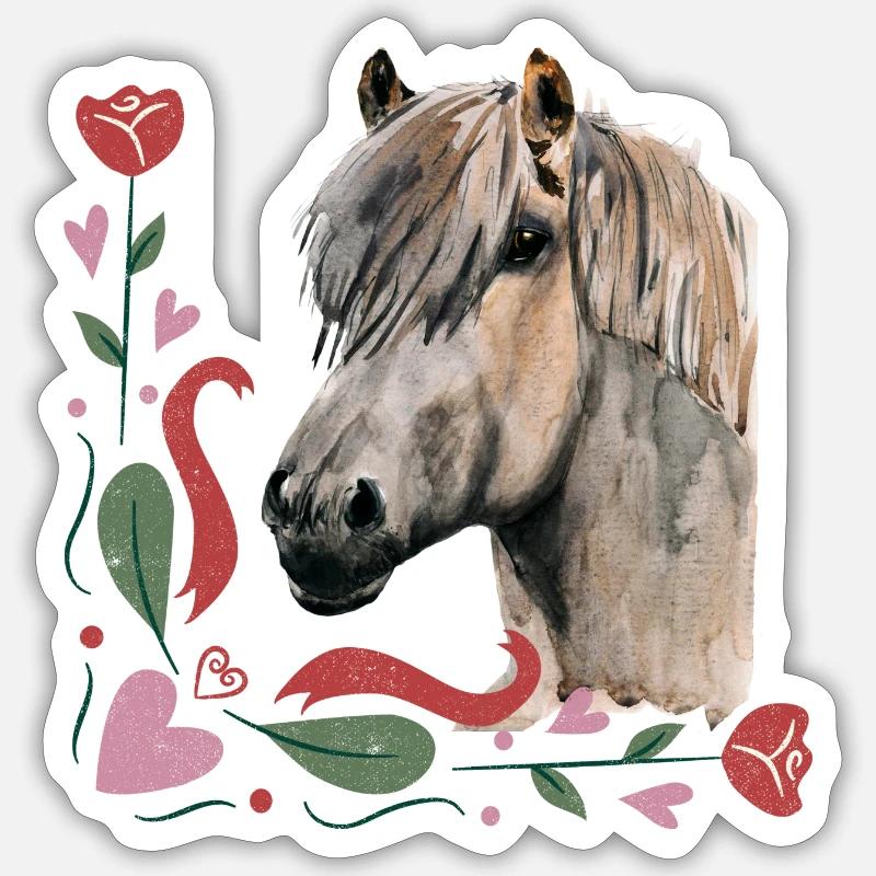 Pferde Sticker Größe S (10 x 10 cm)