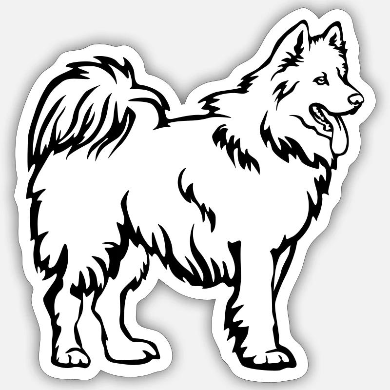 Samoyed - Sticker size S (10 x 10 cm) - white matte
