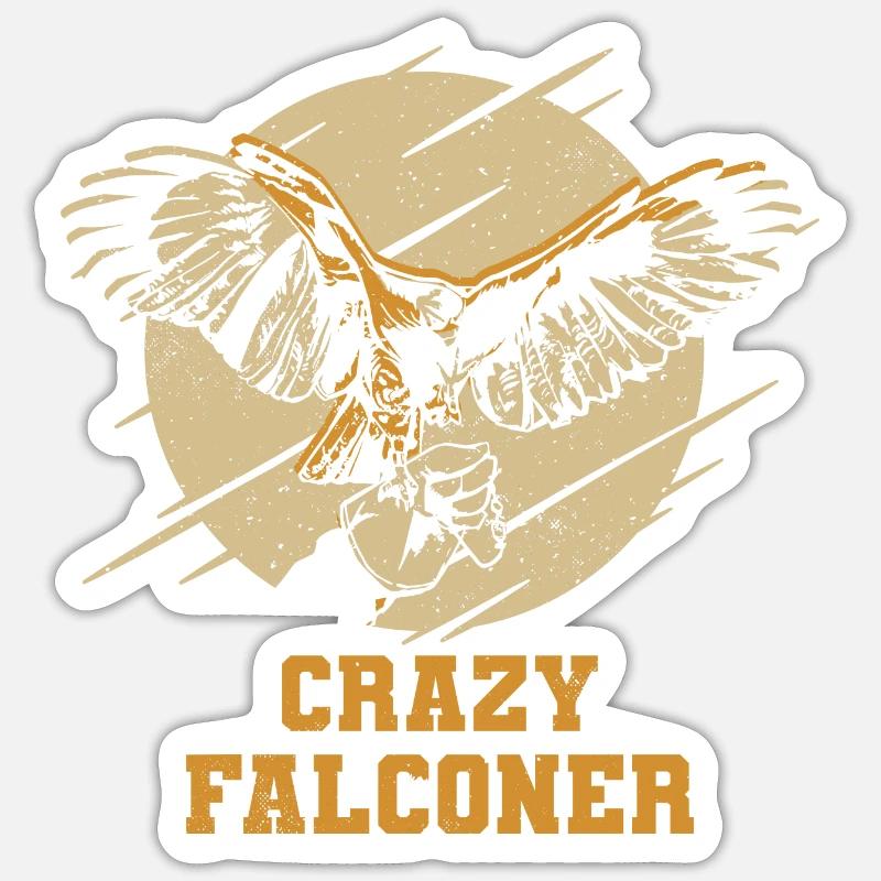 Fauconnerie - Sticker taille S (10 x 10 cm) - blanc mat