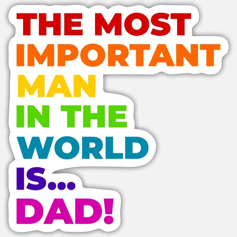 Dad - Sticker size S (10 x 10 cm) - white matte