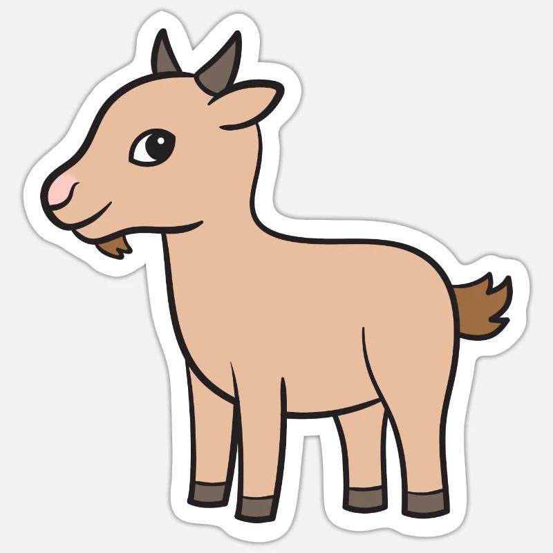 Chèvre Chèvre Geiss - Sticker taille S (10 x 10 cm) - blanc mat