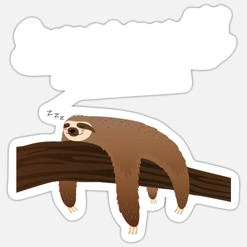 Supermutti Super Müde Mama Faultier Spruch Sticker Größe S (10 x 10 cm)