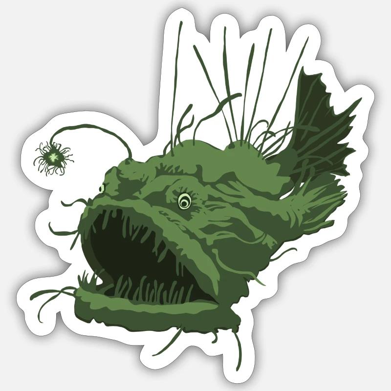 Poisson-grenouille Sticker taille S (10 x 10 cm)