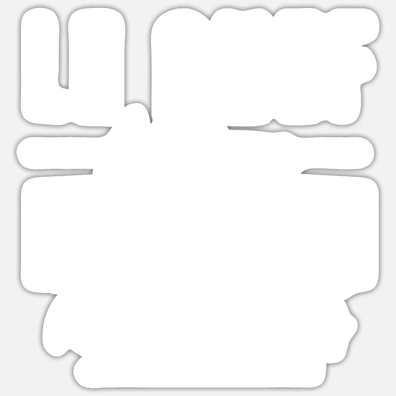 LE CHEF A TOUJOURS RAISON - Sticker taille S (10 x 10 cm) - blanc mat
