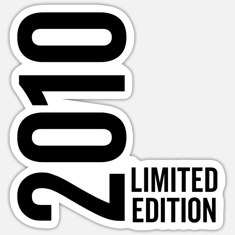 Édition limitée 2010 - Sticker taille S (10 x 10 cm) - blanc mat