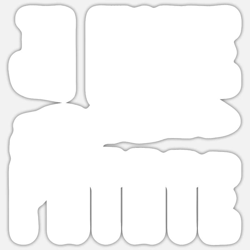 Je T aime Patate - Sticker taille S (10 x 10 cm) - blanc mat