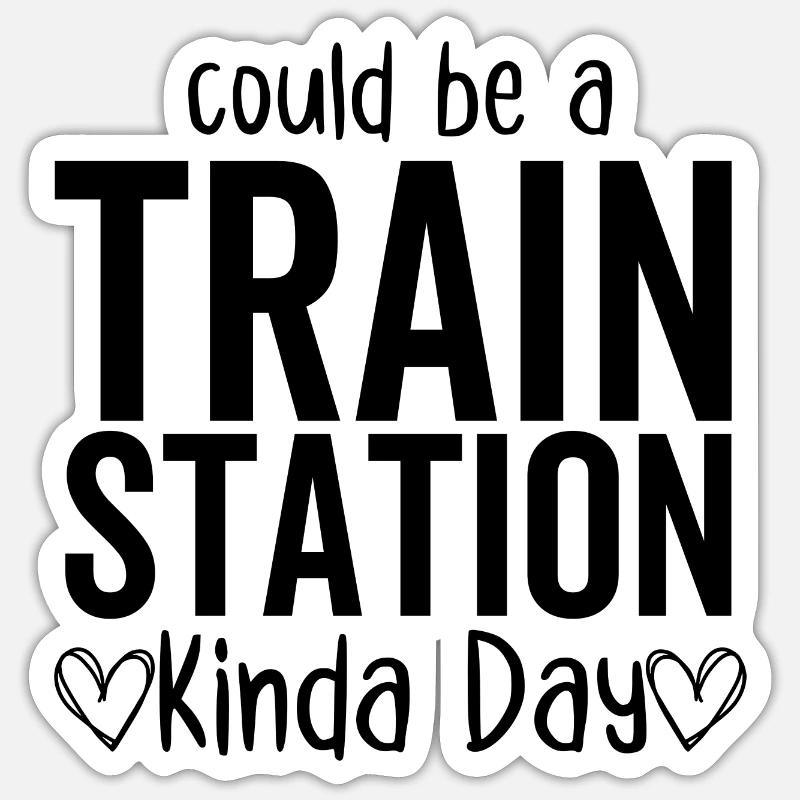 Könnte ein Bahnhof irgendwie Tag sein - Sticker Größe S (10 x 10 cm) - Mattweiß