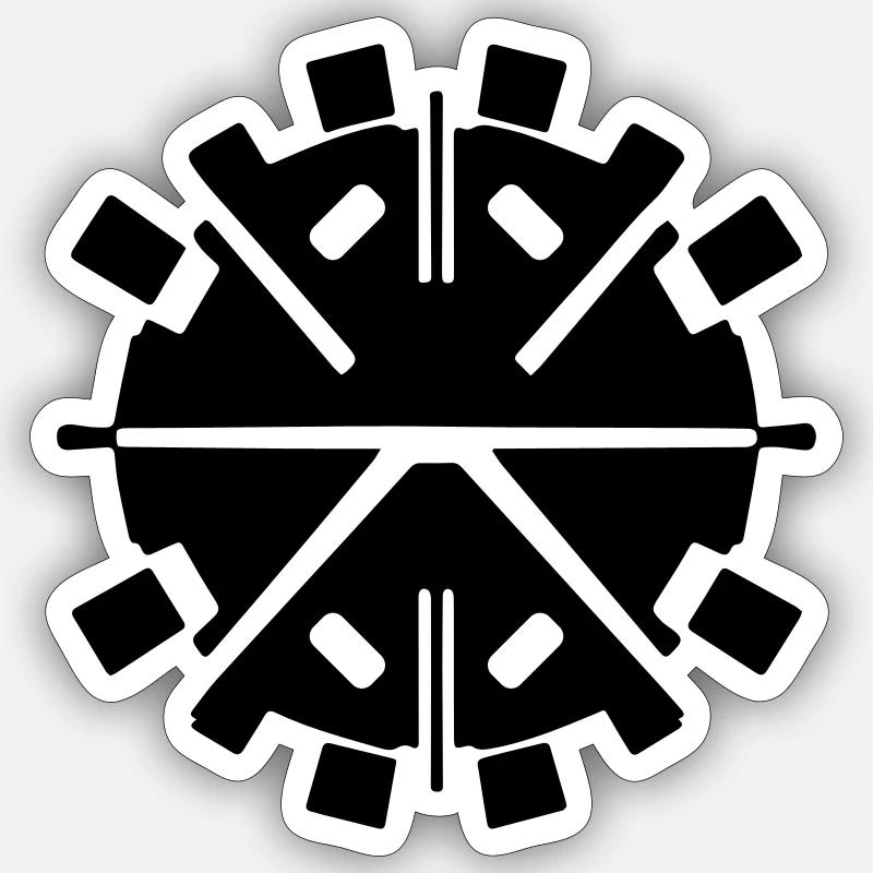 Clock - Sticker Größe S (10 x 10 cm) - Mattweiß