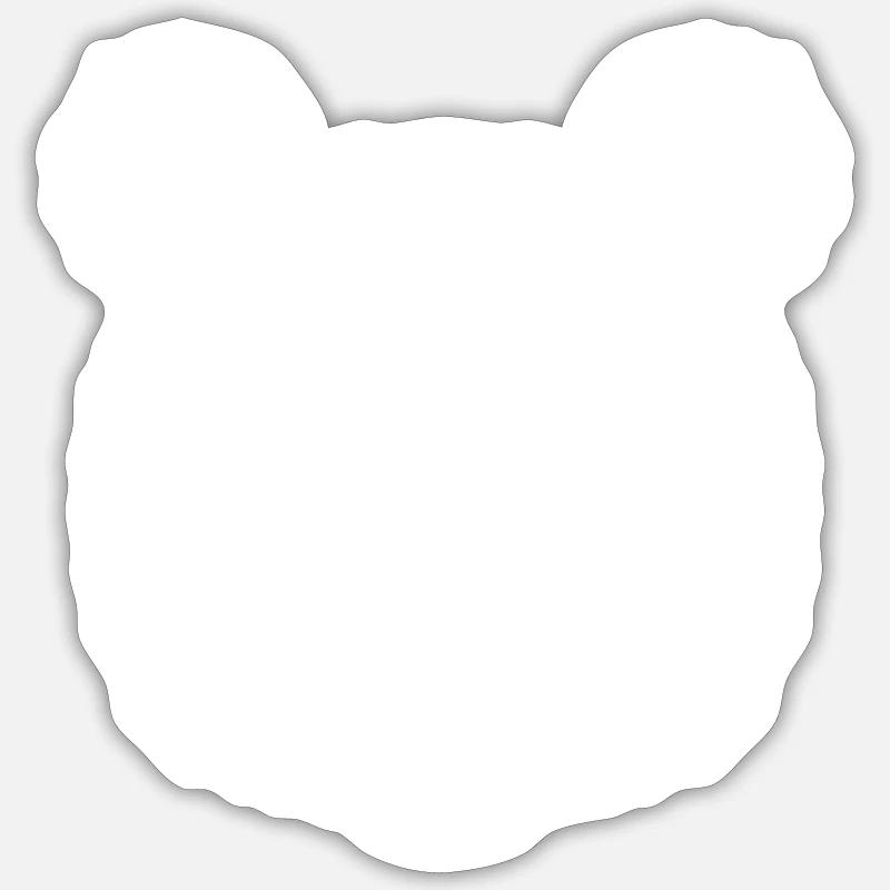 Panda white - Sticker size S (10 x 10 cm) - white matte