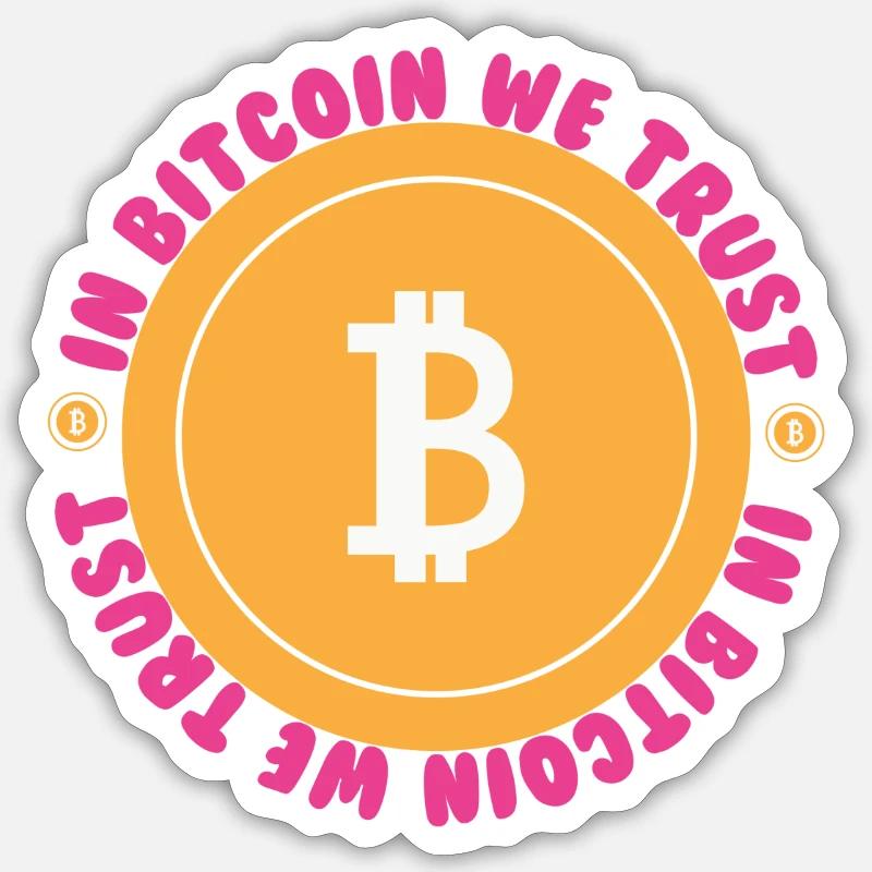 In Bitcoin We Trust - Sticker Größe S (10 x 10 cm) - Mattweiß