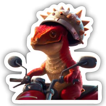 Happy Dino - Sticker size S (10 x 10 cm) - white matte - Front