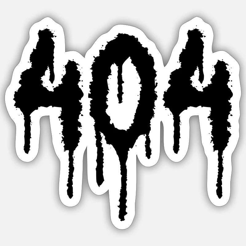 404 logo - Sticker size S (10 x 10 cm) - white matte