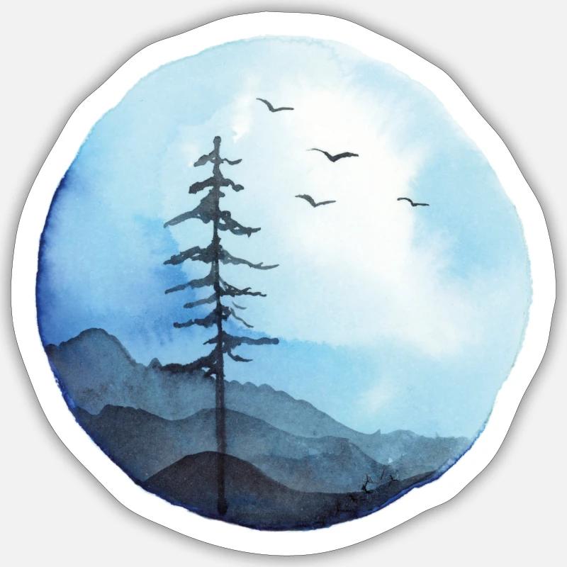 Single Tree Sticker Größe S (10 x 10 cm)