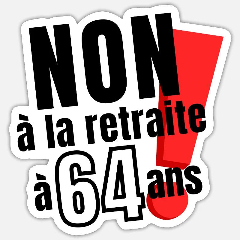 réforme des retraites, retraité, réforme Macron Sticker taille S (10 x 10 cm)