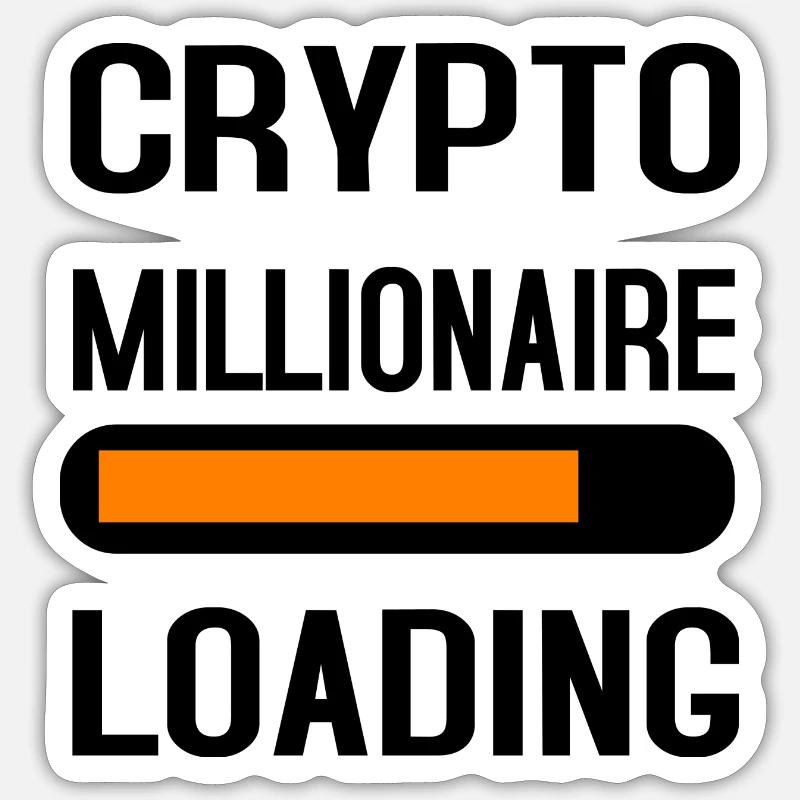 Trading di Bitcoin e azioni crittografiche - Sticker formato S (10 x 10 cm) - bianco opaco