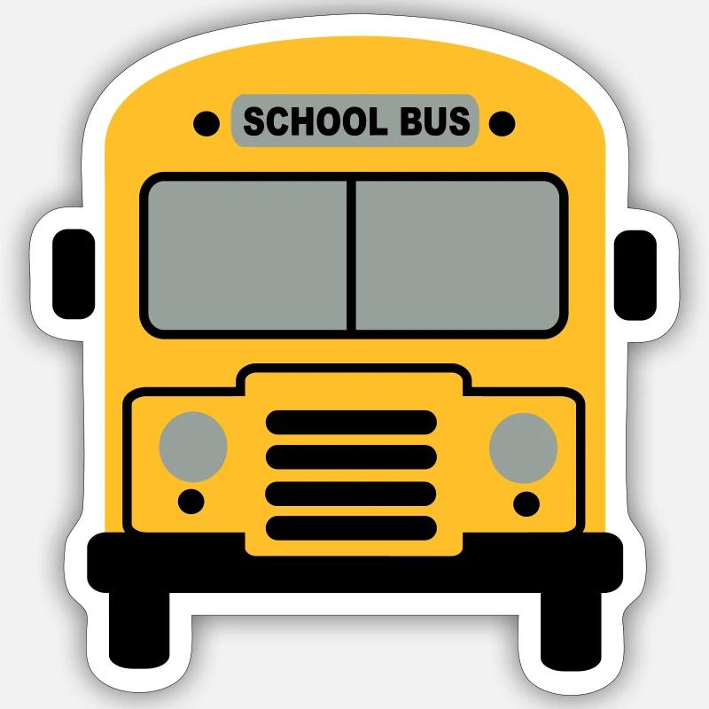 School bus - Sticker size S (10 x 10 cm) - white matte