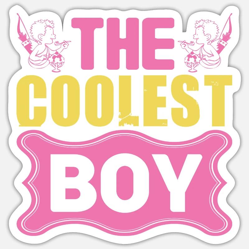 DER COOLSTE JUNGE Sticker Größe S (10 x 10 cm)