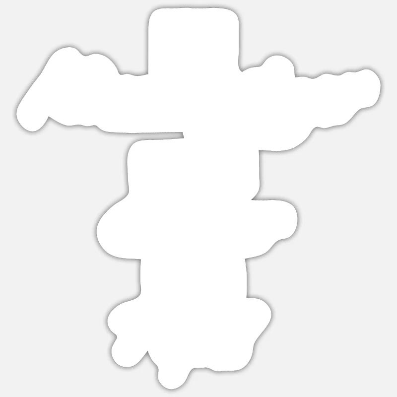 Ich bin Kinderpfleger kein Glitzer sondern Popel - Sticker Größe S (10 x 10 cm) - Mattweiß