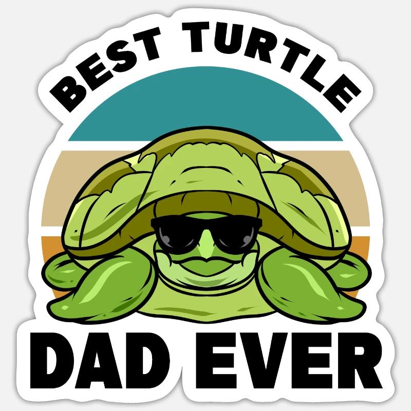 Turtle lovers - Sticker size S (10 x 10 cm) - white matte