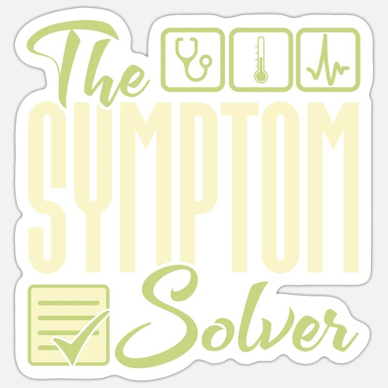 The Symptom Solver - Diagnostician - Sticker size S (10 x 10 cm) - white matte