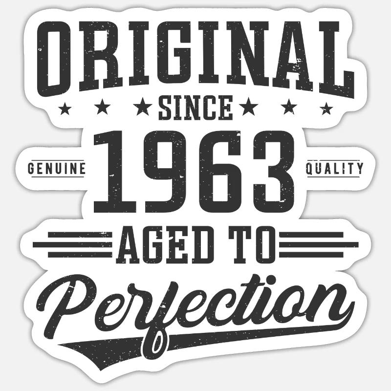 Original since 1963 - Sticker size S (10 x 10 cm) - white matte
