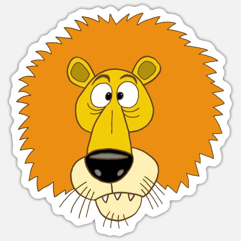 Lion that squints Sticker size S (10 x 10 cm)