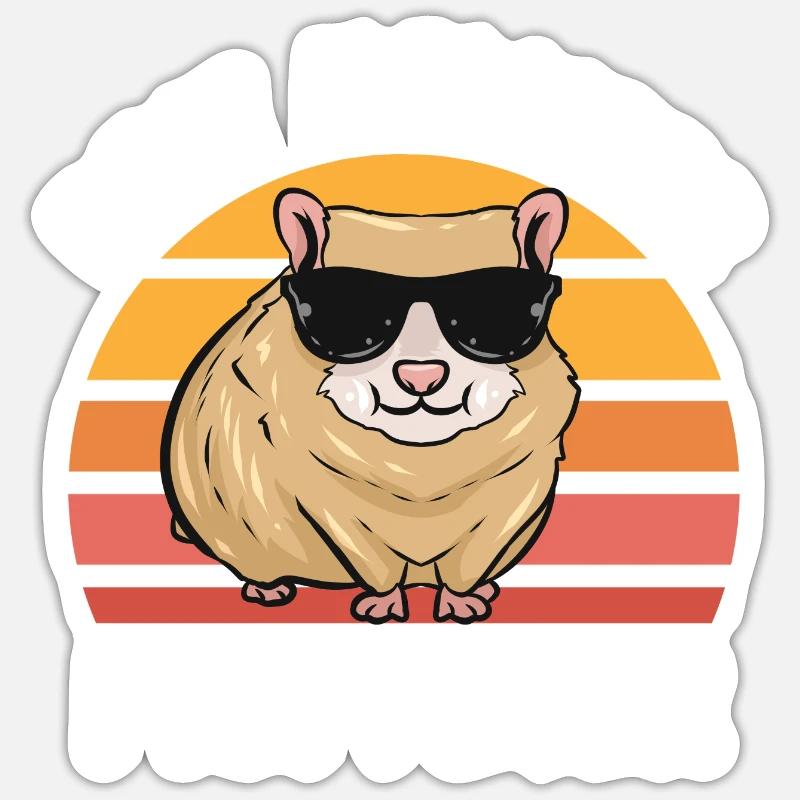 Hamster lover - Sticker size S (10 x 10 cm) - white matte