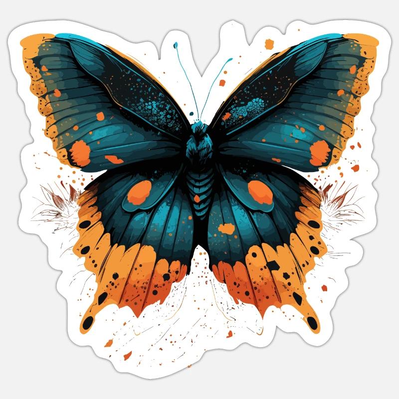 Delicate Butterfly - Sticker size S (10 x 10 cm) - white matte