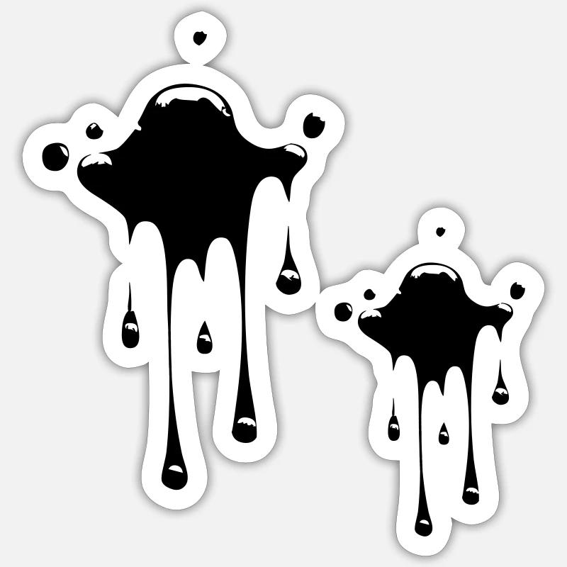 Taches de taches - Sticker taille S (10 x 10 cm) - blanc mat