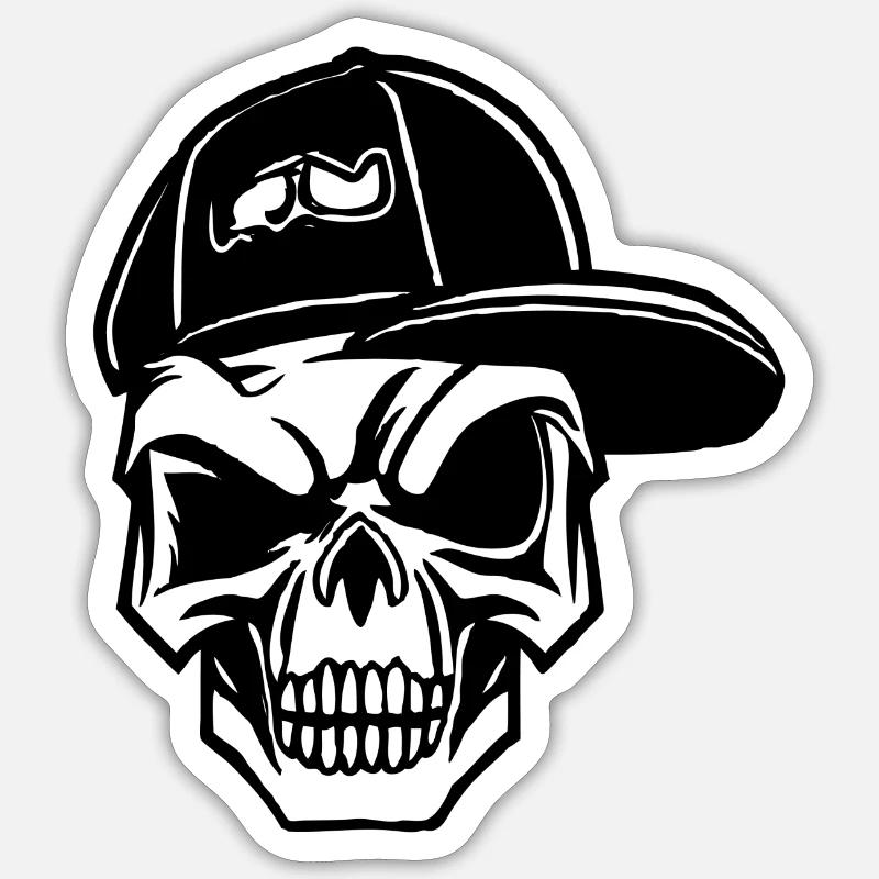 Skull Cap 2 Sticker Größe S (10 x 10 cm)