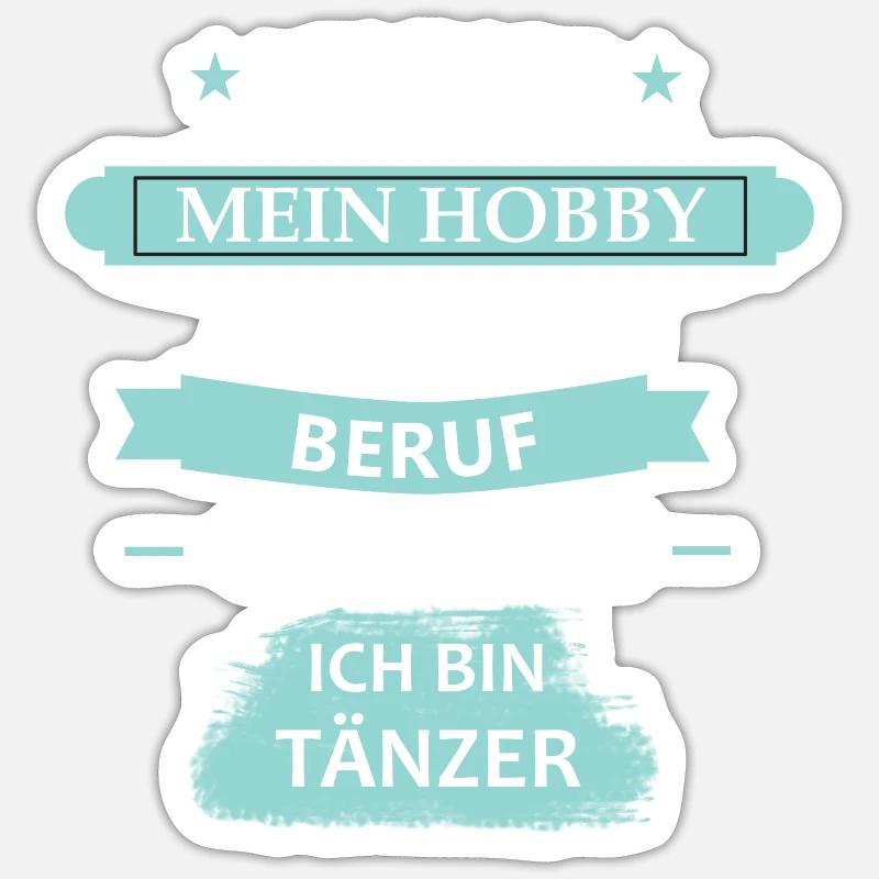 Tänzer - Sticker Größe S (10 x 10 cm) - Mattweiß