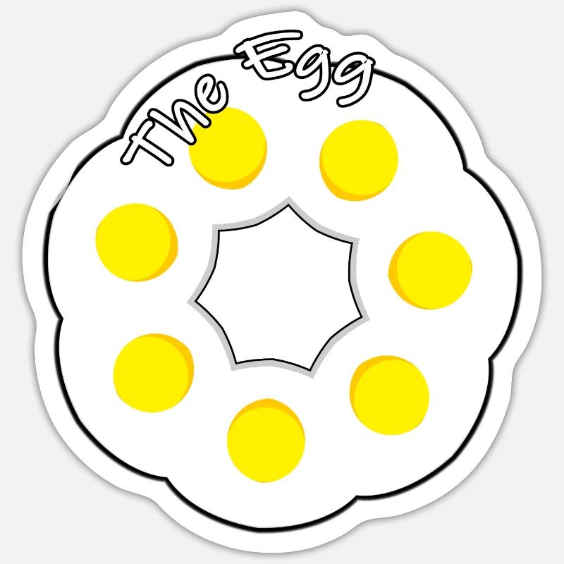 Das Ei3 - Sticker Größe S (10 x 10 cm) - Mattweiß