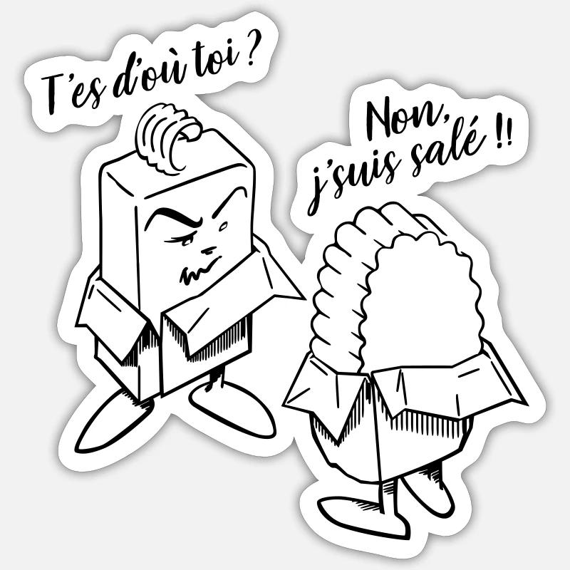 2 beurres Sticker taille S (10 x 10 cm)