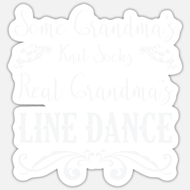 Einige Omas Stricksocken Echte Omas Line Dance Sticker Größe S (10 x 10 cm)