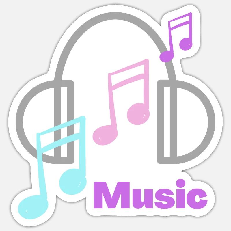 Musical notes Sticker size S (10 x 10 cm)