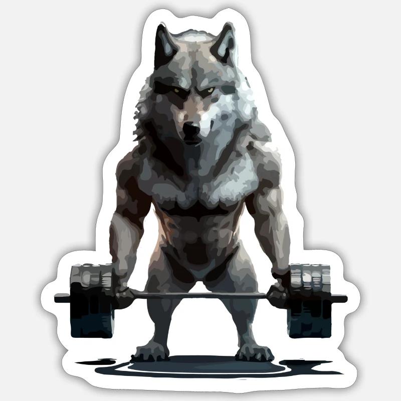 Der Wolf mit Veränderungen Sticker Größe S (10 x 10 cm)