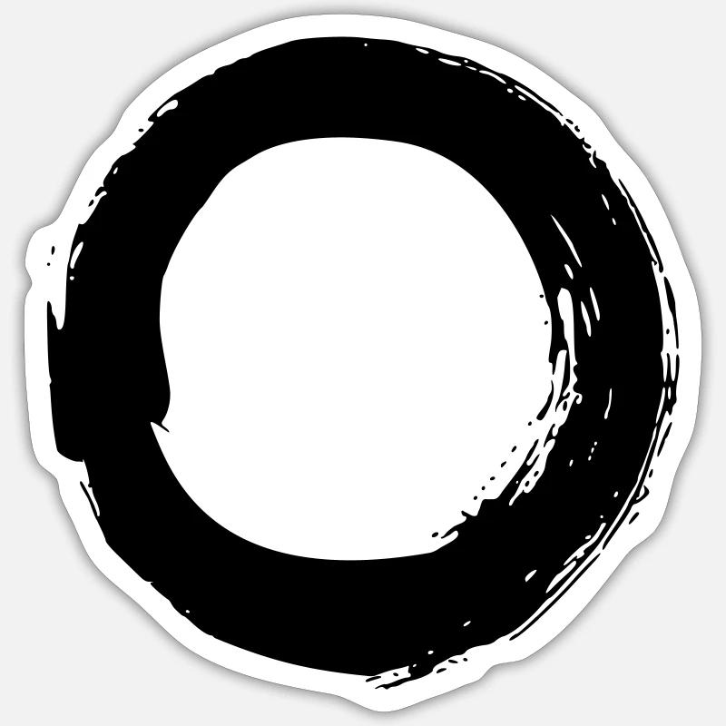 Enso - Sticker Größe S (10 x 10 cm) - Mattweiß