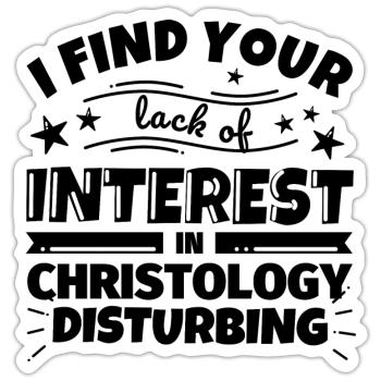 Christologie cadeau amusant - Sticker taille S (10 x 10 cm) - blanc mat - Devant