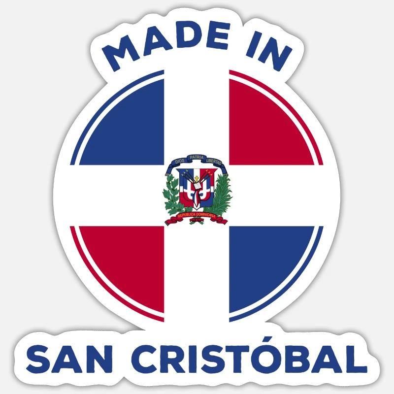 San Cristobal - Sticker taille S (10 x 10 cm) - blanc mat