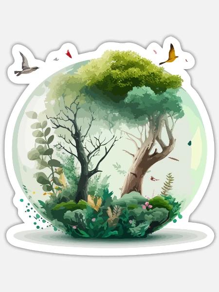 - Sticker size S (10 x 10 cm) - white matte