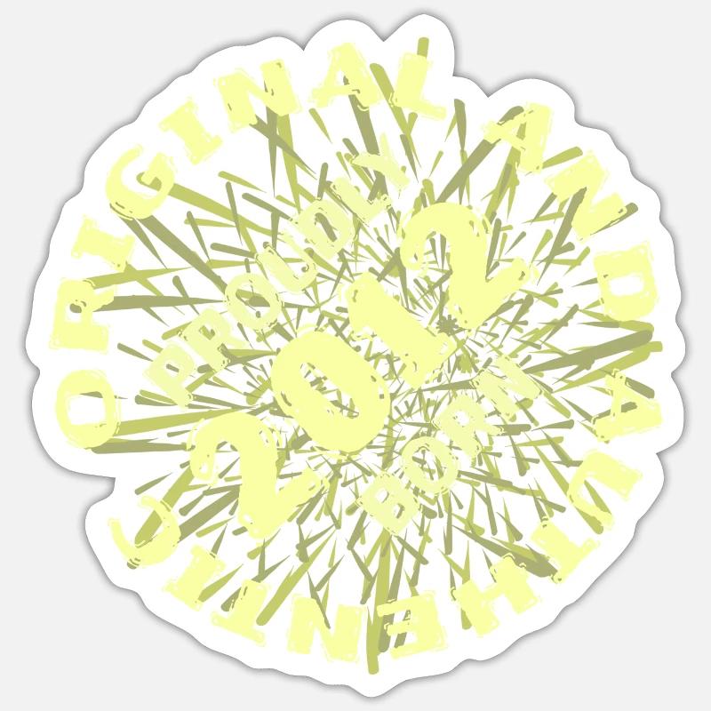 Authentique 2012 - Sticker taille S (10 x 10 cm) - blanc mat