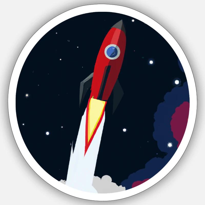 Rocket Go Sticker size S (10 x 10 cm)