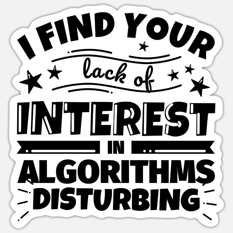 Algorithmen lustiges Geschenk Sticker Größe S (10 x 10 cm)