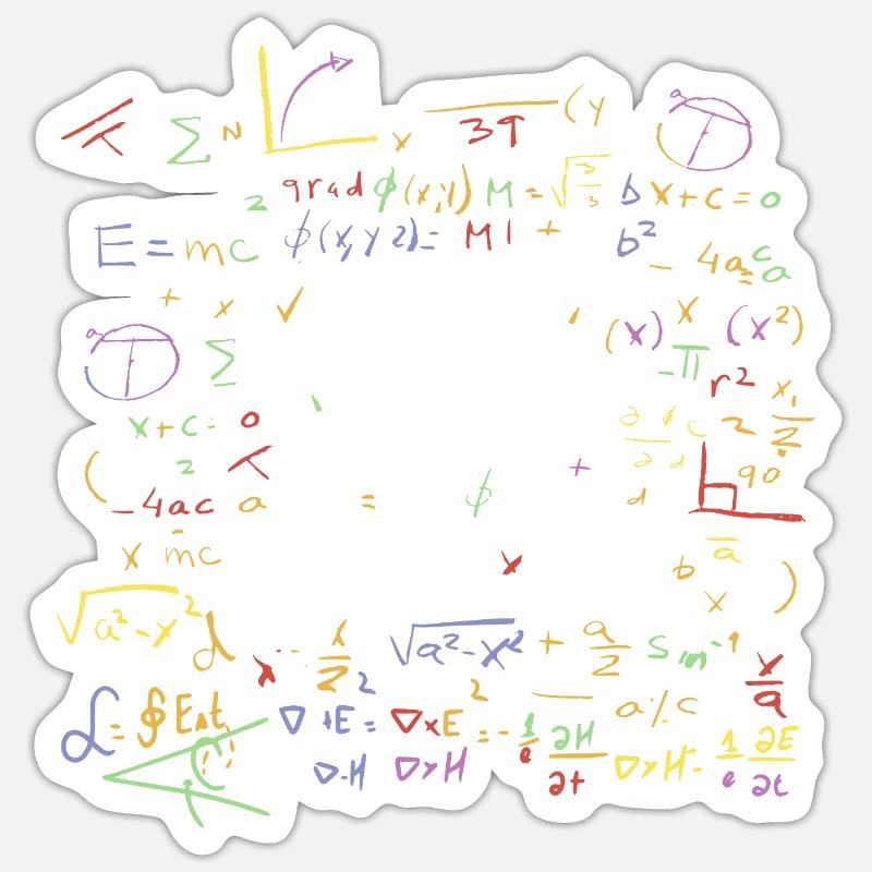 10th birthday math ten root double-digit Sticker size S (10 x 10 cm)